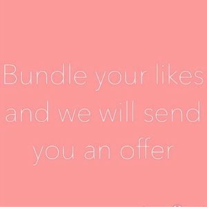 Bundle your likes for better pricing 🤗👍🏽🛍️🛍️🛍️